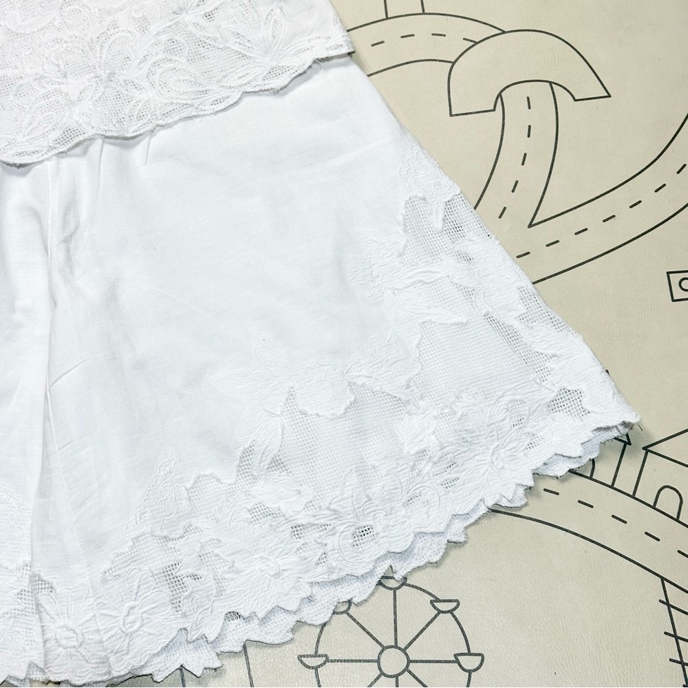 Free People White Eyelet Lace Cropped Top - Picture 7 of 10